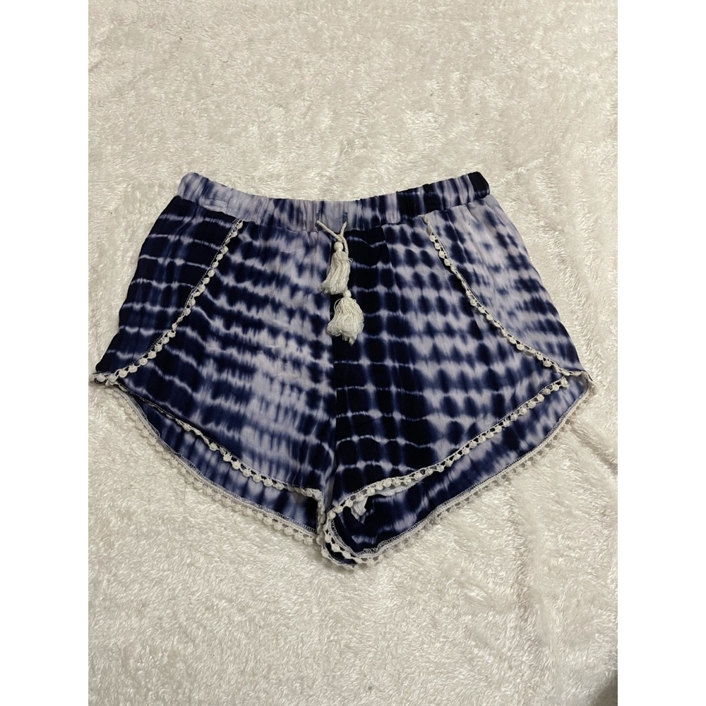 Blue and white shorts